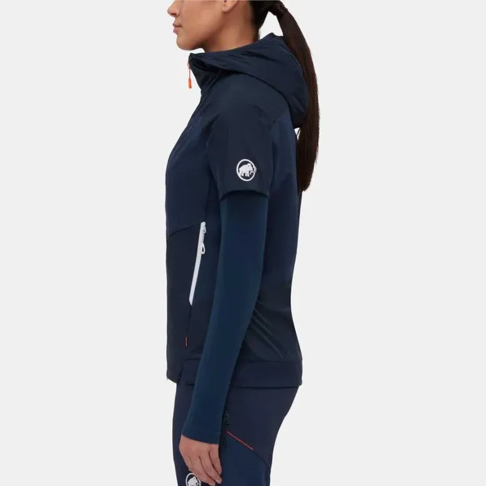 Jackets and Vests Women Mammut Aenergy IN Hybrid Hooded Vest Marine Jackets and Vests Women Mammut Aenergy IN Hybrid Hooded Vest Marine