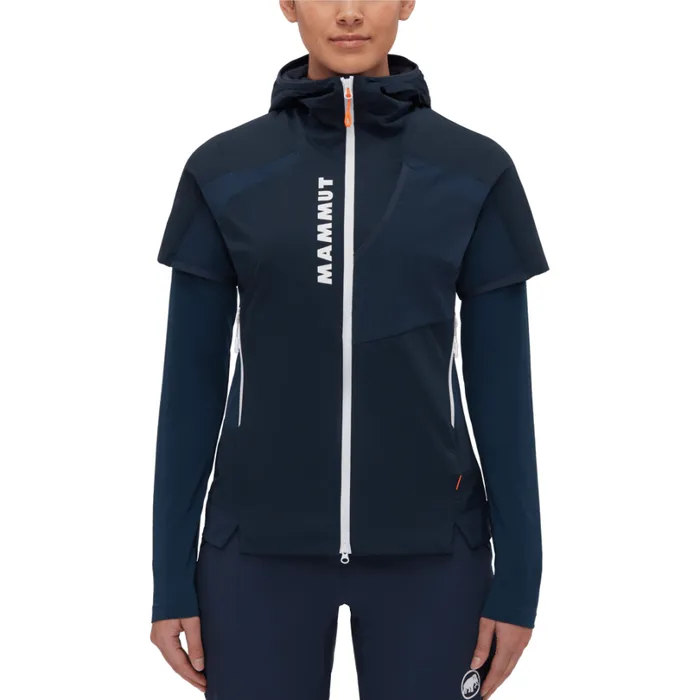 Jackets and Vests Women Mammut Aenergy IN Hybrid Hooded Vest Marine Jackets and Vests Women Mammut Aenergy IN Hybrid Hooded Vest Marine
