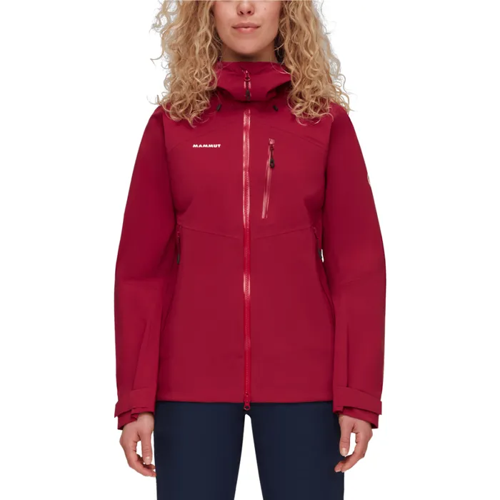 Jackets and Vests Women Mammut Alto Guide HS Hooded Jacket Blood Red Jackets and Vests Women Mammut Alto Guide HS Hooded Jacket Blood Red
