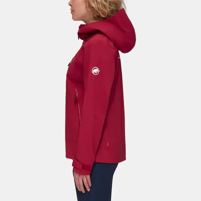 Jackets and Vests Women Mammut Alto Guide HS Hooded Jacket Blood Red Jackets and Vests Women Mammut Alto Guide HS Hooded Jacket Blood Red