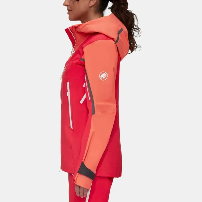 Jackets and Vests Women Mammut Nordwand Pro HS Hooded Jacket Azaleabarberry Jackets and Vests Women Mammut Nordwand Pro HS Hooded Jacket Azaleabarberry