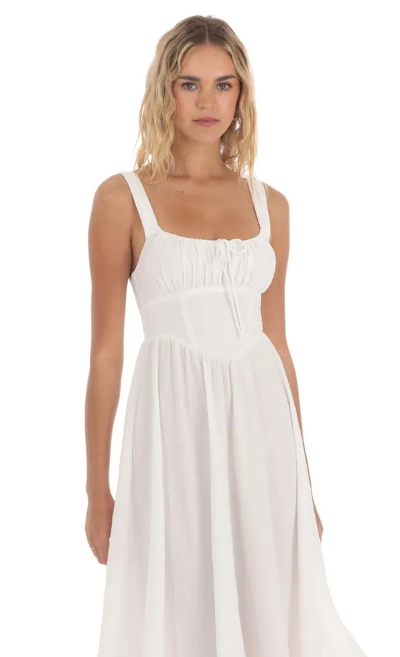 Jacquard Flare Midi Dress White Women LUCY IN THE SKY Midi Dresses Jacquard Flare Midi Dress White Women LUCY IN THE SKY Midi Dresses