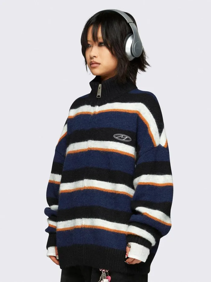 Jane Striped Cardigan Women Minga London Knitwear