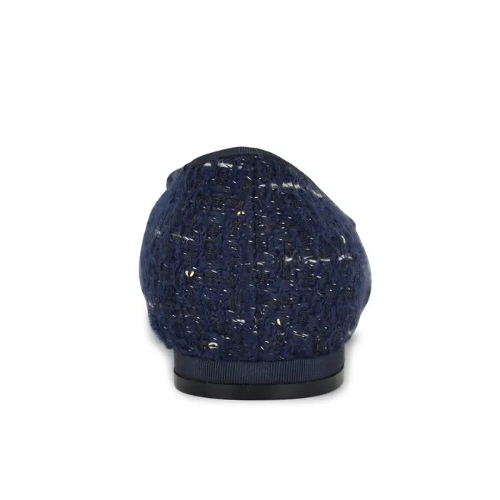 Jesike Pointy Toe Flats Dark Blue Tweed Women Nine West Flats Jesike Pointy Toe Flats Dark Blue Tweed Women Nine West Flats
