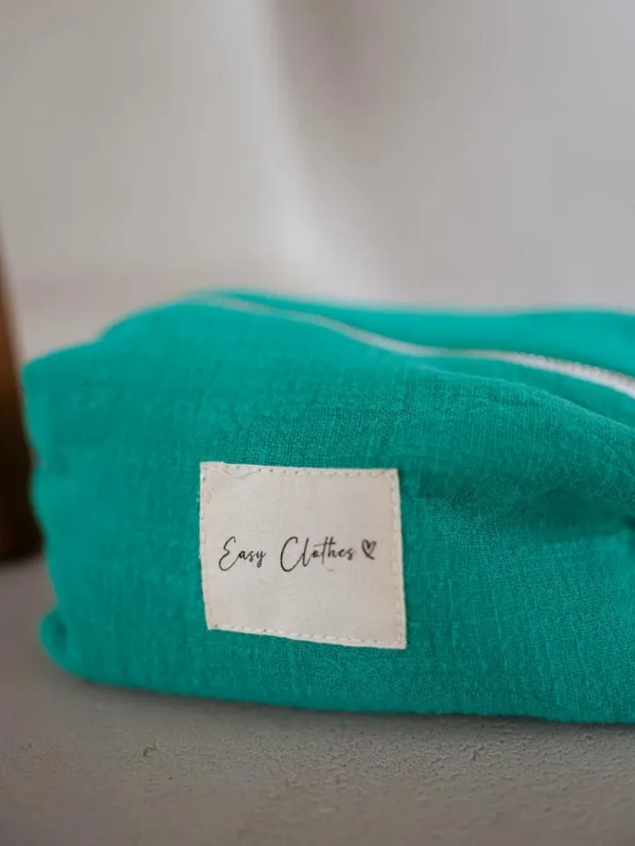 Jewelry and Accessories Handbags Easy Clothes Emerald Blue Easy Clothes Linen Pouch Jewelry and Accessories Handbags Easy Clothes Emerald Blue Easy Clothes Linen Pouch