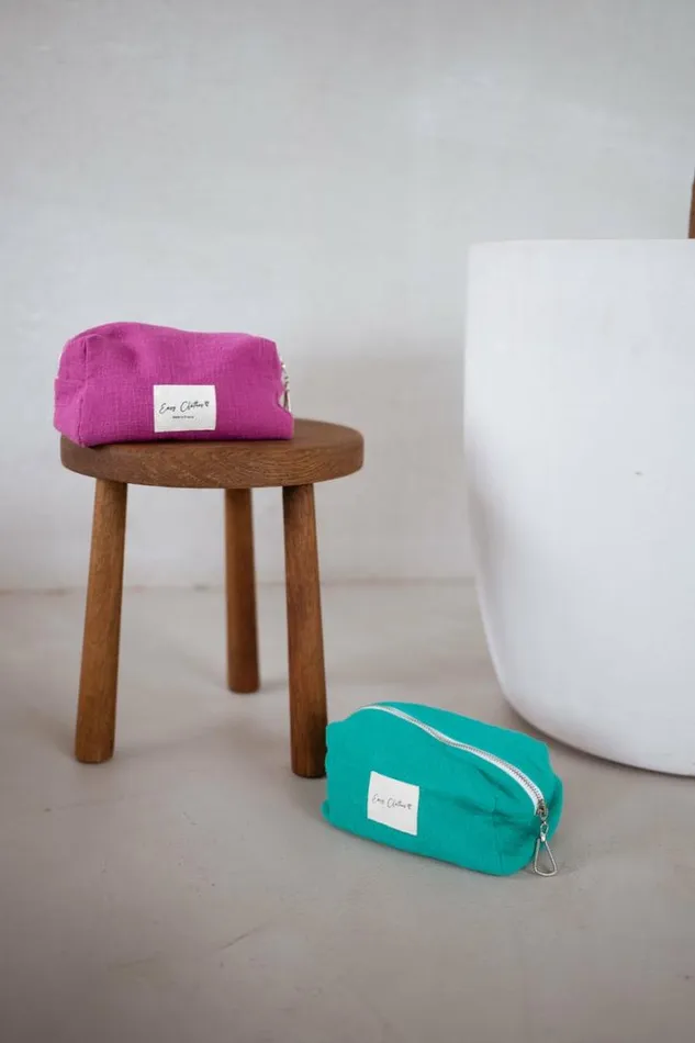 Jewelry and Accessories Handbags Easy Clothes Emerald Blue Easy Clothes Linen Pouch Jewelry and Accessories Handbags Easy Clothes Emerald Blue Easy Clothes Linen Pouch
