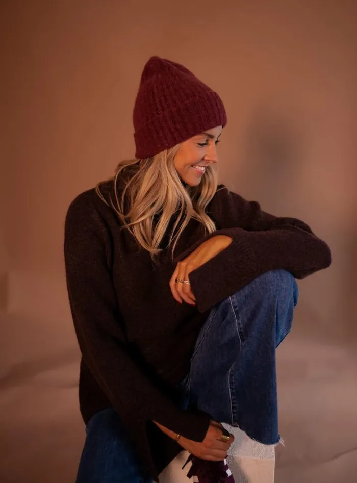 Jewelry and Accessories Hats and Beanies Easy Clothes Rust Sama Beanie Rust