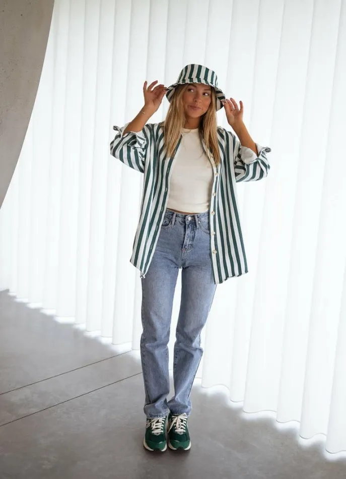 Jewelry and Accessories Hats and Beanies Easy Clothes Striped Monka Bucket Hat Jewelry and Accessories Hats and Beanies Easy Clothes Striped Monka Bucket Hat