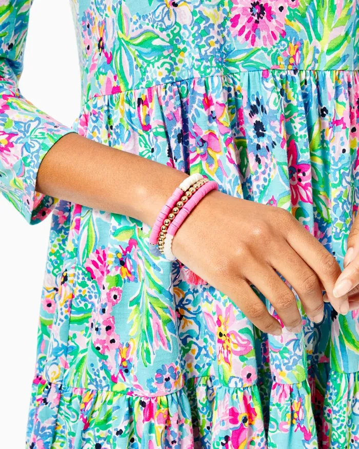 Jewelry WomenHome and Gifts Lilly Pulitzer Hi Summer Bracelet Set Cockatoo Pink