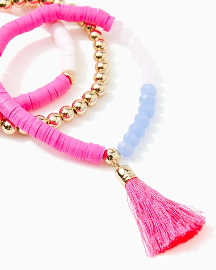 Jewelry WomenHome and Gifts Lilly Pulitzer Hi Summer Bracelet Set Cockatoo Pink Jewelry WomenHome and Gifts Lilly Pulitzer Hi Summer Bracelet Set Cockatoo Pink