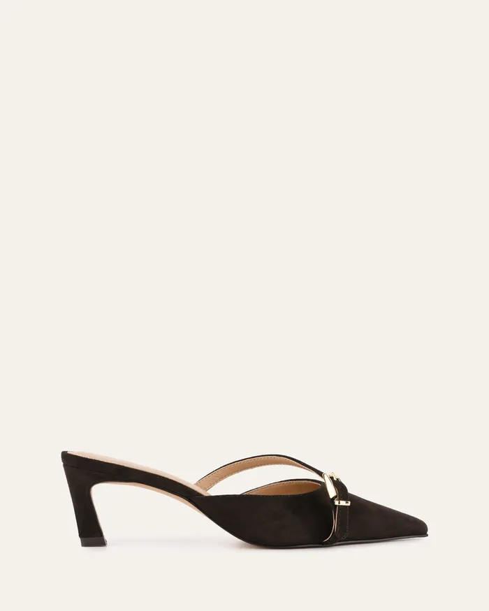 jomercer LOW HEELS Women Leona low heels shoe espresso suede