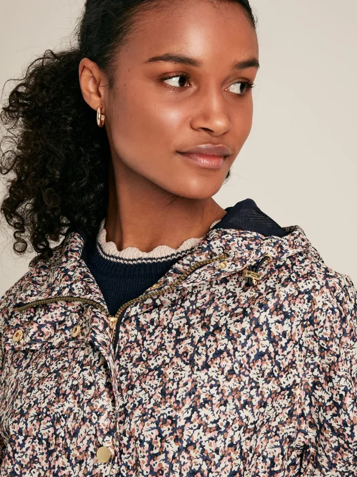 Joules Coats and Jackets Women Ditsy Floral Waterproof Packable Raincoat