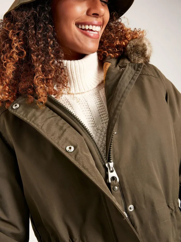 Joules Coats and Jackets Women Green Waterproof Parka Coat With Hood Joules Coats and Jackets Women Green Waterproof Parka Coat With Hood