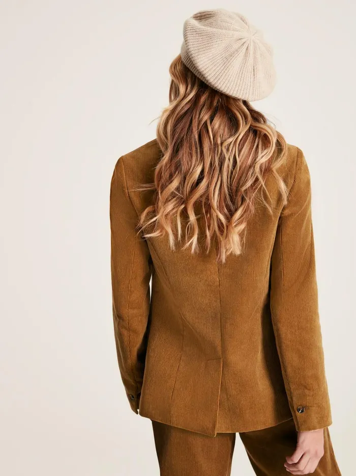 Joules Coats and Jackets Women Tan Brown Corduroy Blazer