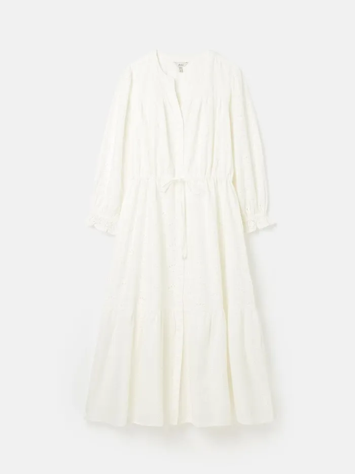 Joules Dresses Women Chalk White Broderie Dress