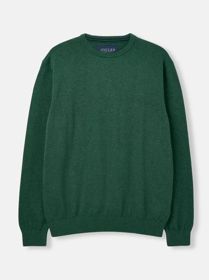 Joules Knitwear Men Green Cotton Crew Neck Jumper