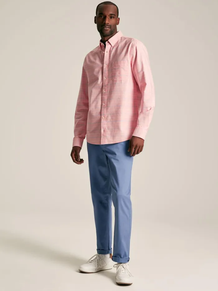 Joules Shirts Men Pink Cotton Check Shirt
