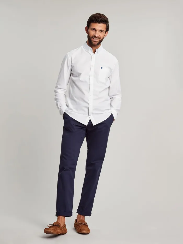 Joules Shirts Men White Classic Fit Cotton Oxford Shirt