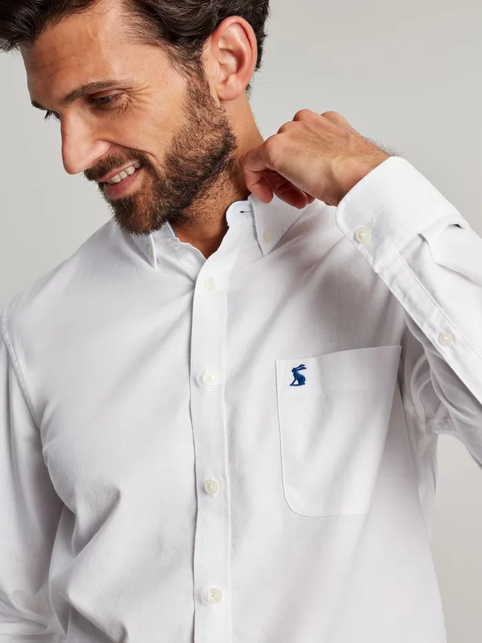 Joules Shirts Men White Classic Fit Cotton Oxford Shirt