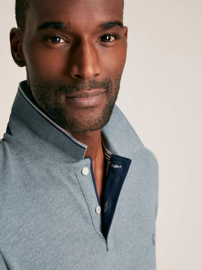 Joules Tops and Tshirts Men Grey Cotton Polo Shirt