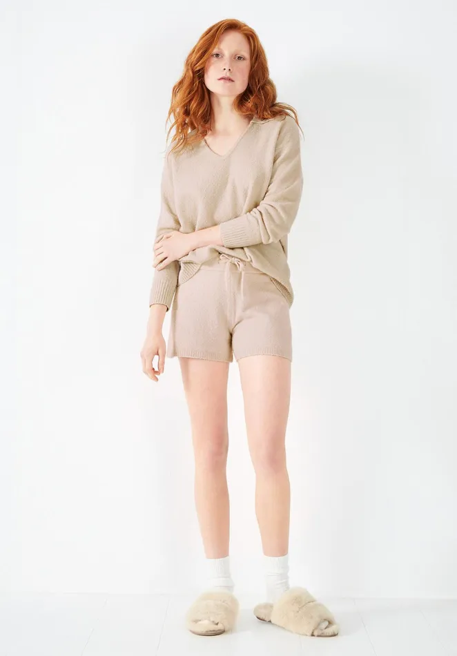 Jumpers and Cardigans Women Hush Dixie Collared Jumper Mushroom Grey