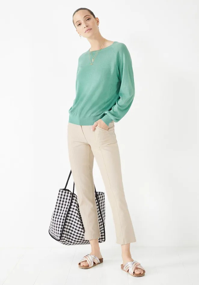 Jumpers and Cardigans Women Hush Saffi LinenBlend Jumper Soft Green