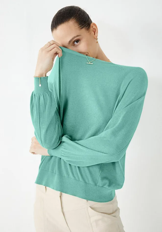 Jumpers and Cardigans Women Hush Saffi LinenBlend Jumper Soft Green