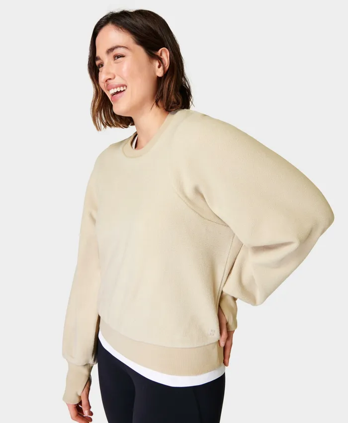 Jumpers Hoodies Sweaty Betty Women Mallow Sweatshirt Dove Beige
