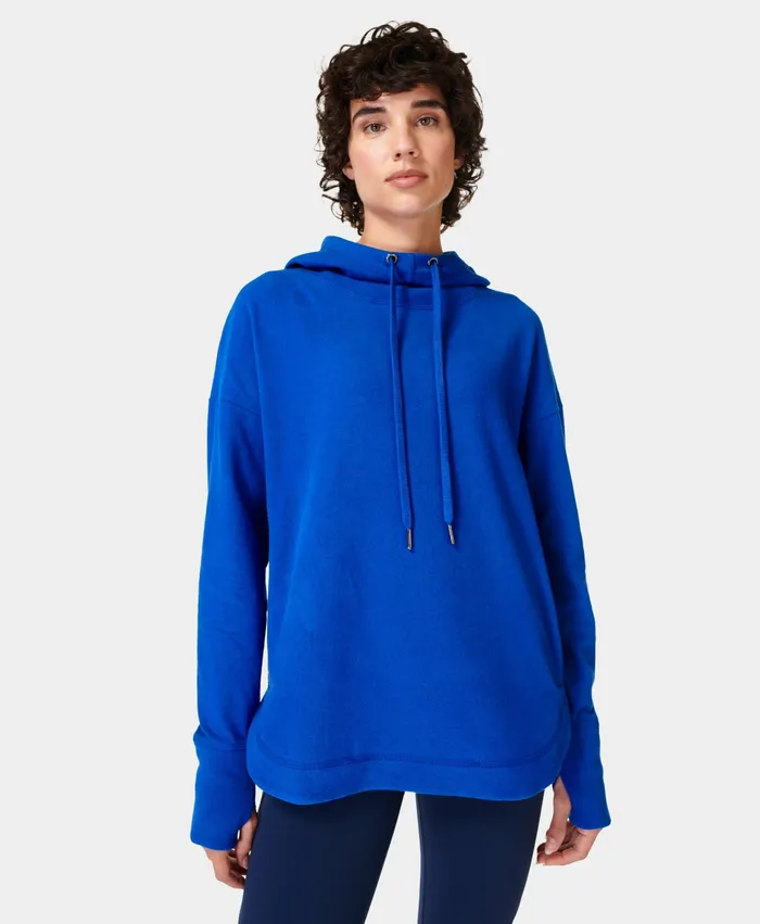 Jumpers Hoodies Women Escape Luxe Fleece Hoody Lightning Blue Sweaty Betty