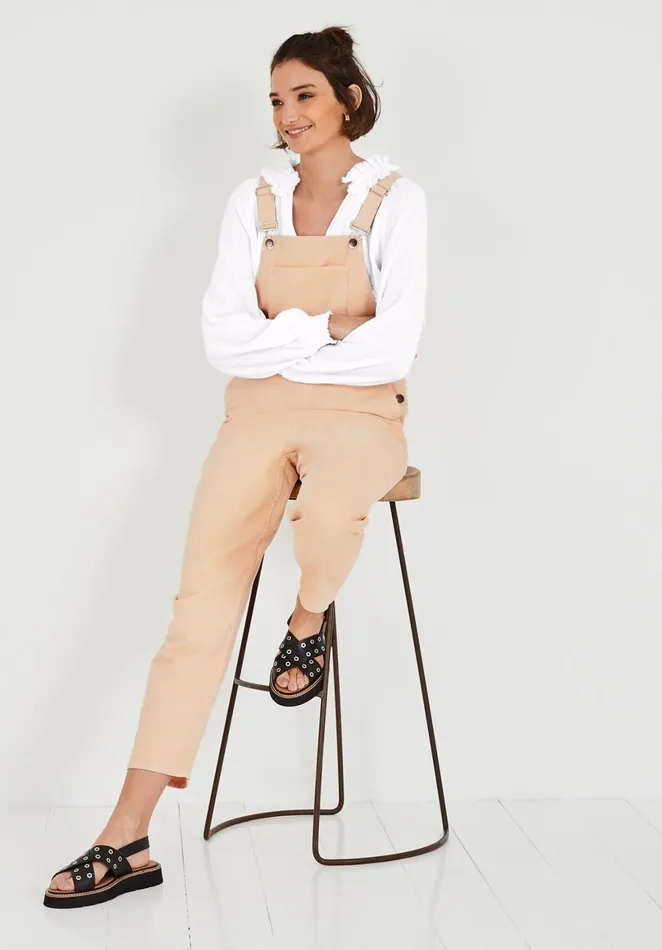 Jumpsuits and Playsuits Women Hush Brier Cotton Twill Dungarees Washed Sand