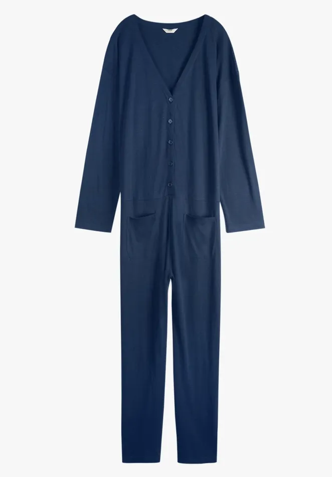 Jumpsuits and Playsuits Women Hush Chesten Linen Blend Jersey Onesie Midnight Navy