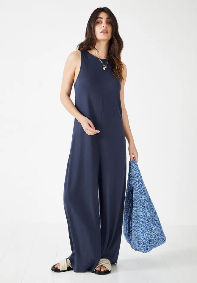 Jumpsuits and Playsuits Women Hush Maia Jersey Jumpsuit Midnight Navy
