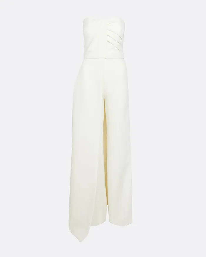 Jumpsuits Remi Strapless Jumpsuit Ivory Ivory Safiyaa Women