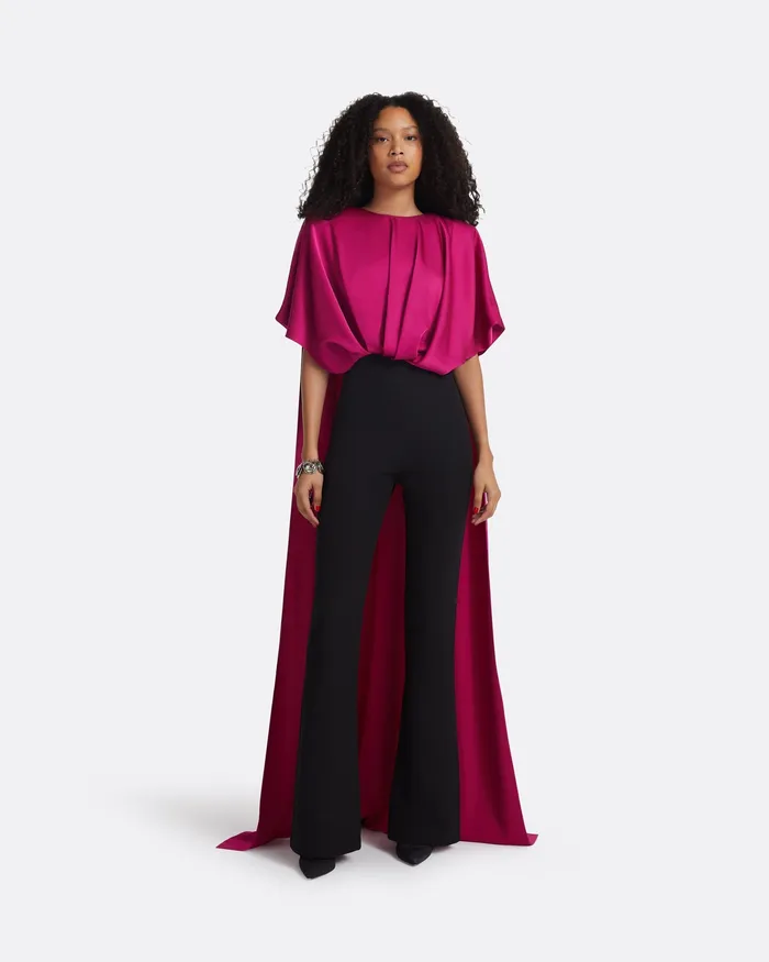 Jumpsuits Safiyaa Women Lucan Granita and Black Jumpsuit Black and Granita