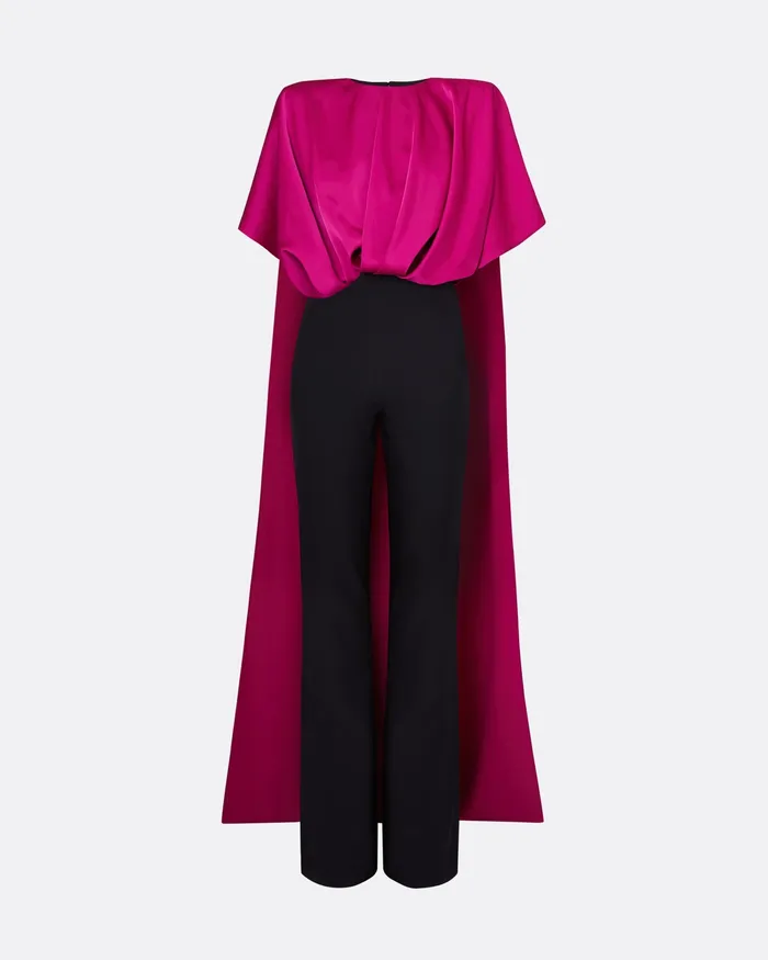 Jumpsuits Safiyaa Women Lucan Granita and Black Jumpsuit Black and Granita