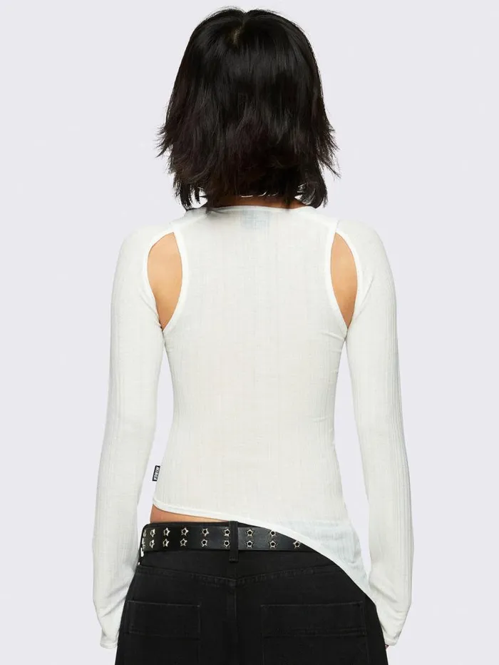 Kallie White CutOut Top Women Minga London Tops and TShirts