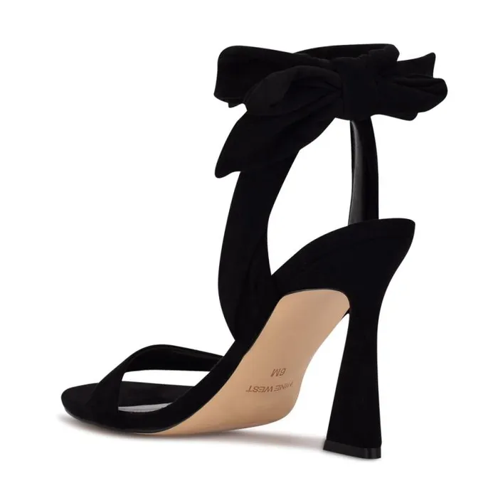 Kelsie Ankle Wrap Heeled Sandals Black Suede Women Nine West Sandals Kelsie Ankle Wrap Heeled Sandals Black Suede Women Nine West Sandals