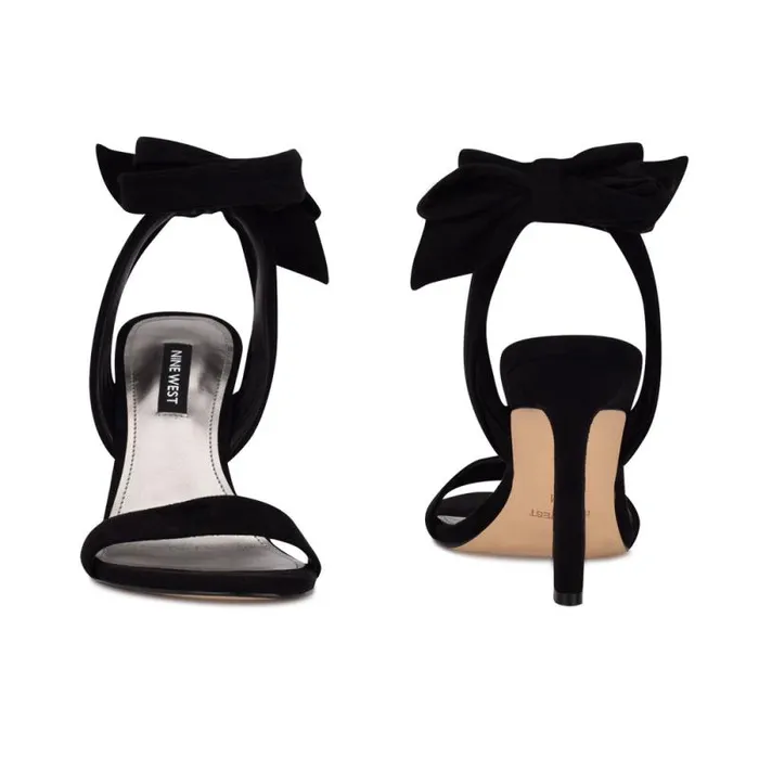 Kelsie Ankle Wrap Heeled Sandals Black Suede Women Nine West Sandals Kelsie Ankle Wrap Heeled Sandals Black Suede Women Nine West Sandals