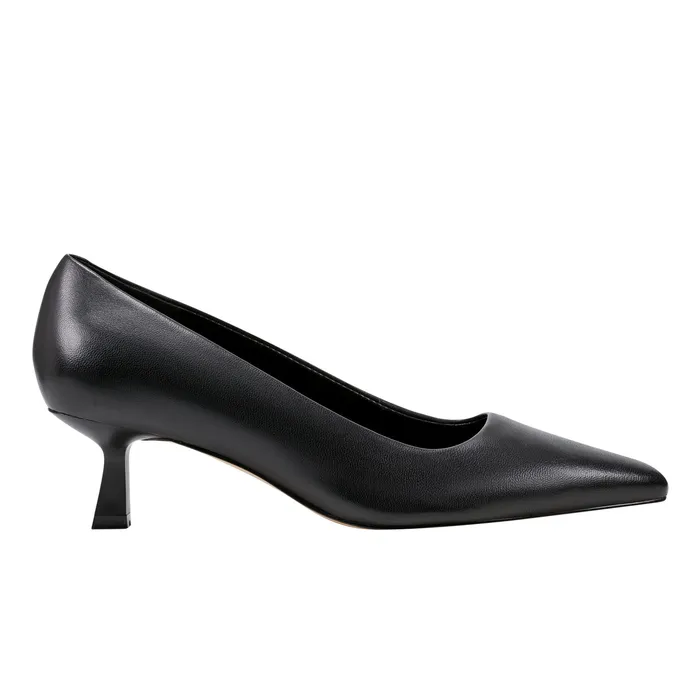 Kendri Pump Black Leather Women Heels and Pumps Marc Fisher