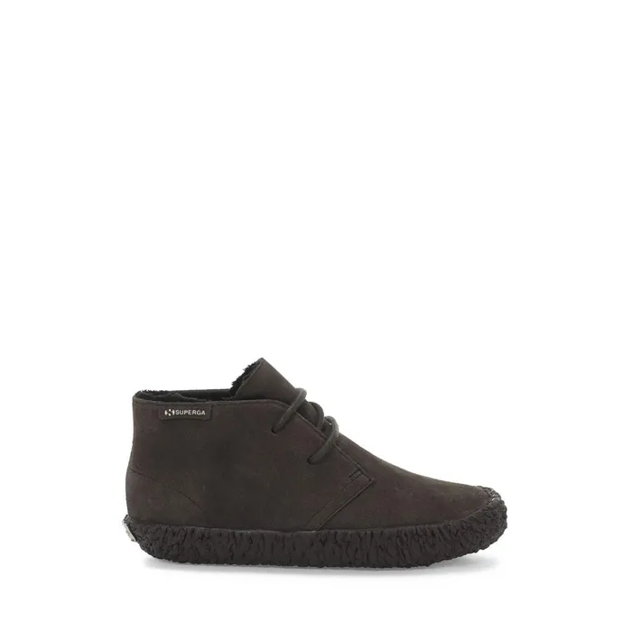 Kids Ankle Boots Boy 2798SUEJ Laced FULL DK CHOCOLATE Superga Ankle Boots