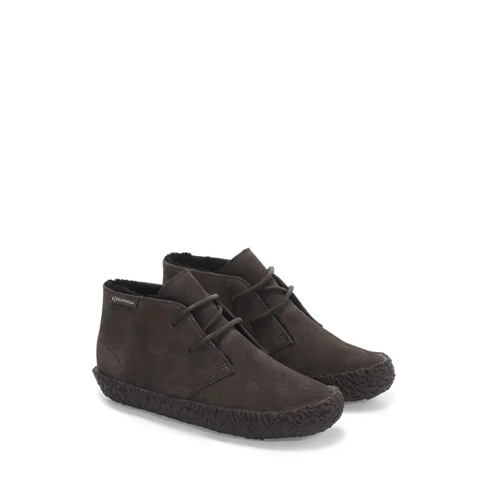 Kids Ankle Boots Boy 2798SUEJ Laced FULL DK CHOCOLATE Superga Ankle Boots