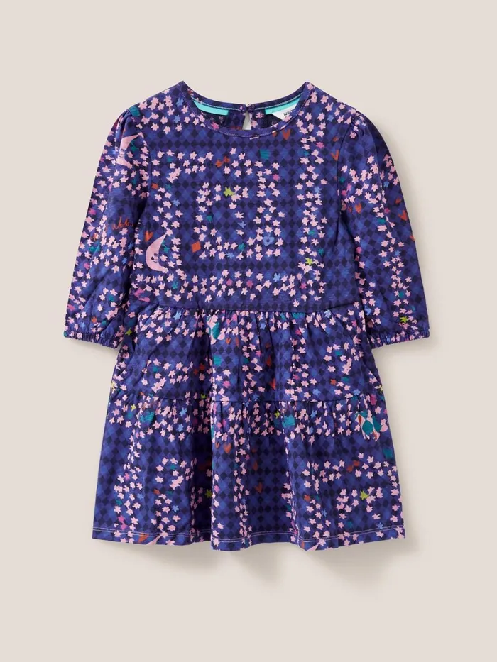 Kids DRESSES and SKIRTS White Stuff Maze Printed Jersey Dress Navy Print Kids DRESSES and SKIRTS White Stuff Maze Printed Jersey Dress Navy Print