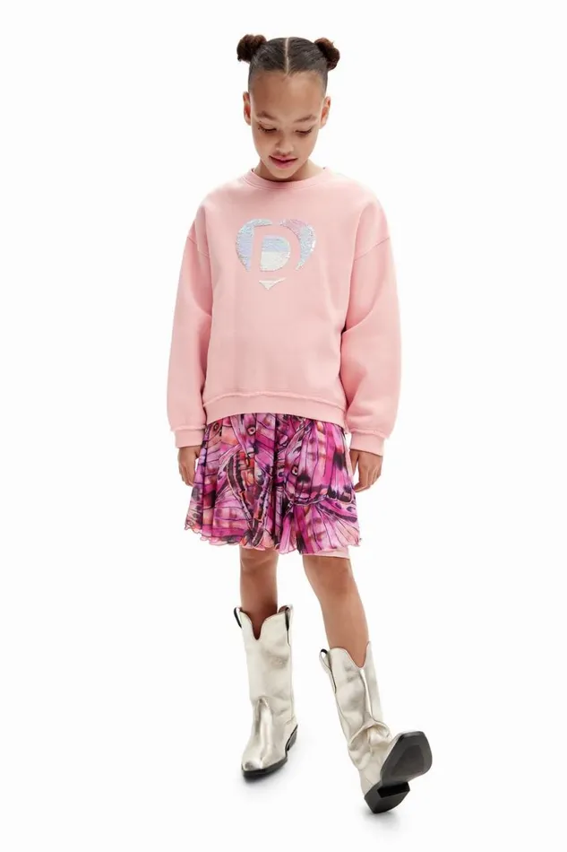 Kids Jumpers And Sweatshirts Desigual Desigual Heart Sweatshirt