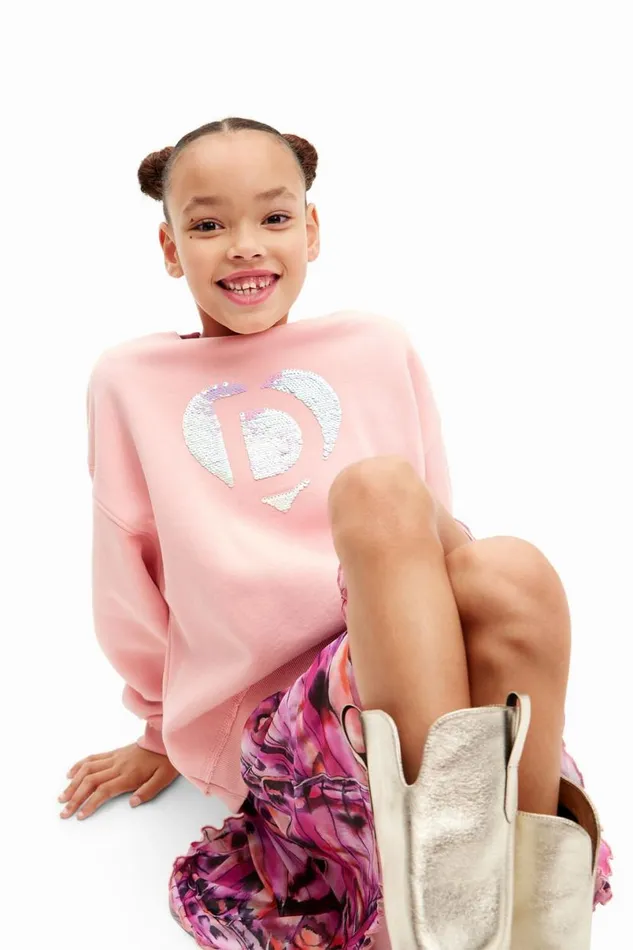 Kids Jumpers And Sweatshirts Desigual Desigual Heart Sweatshirt