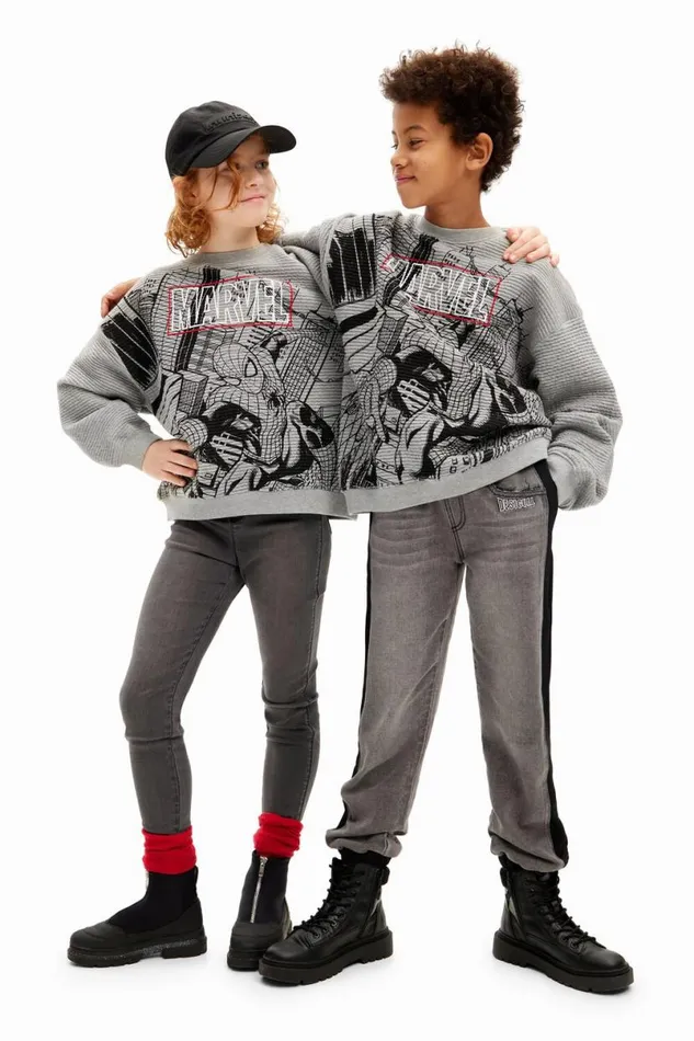Kids Jumpers And Sweatshirts Desigual Marvel Striped Sweatshirt