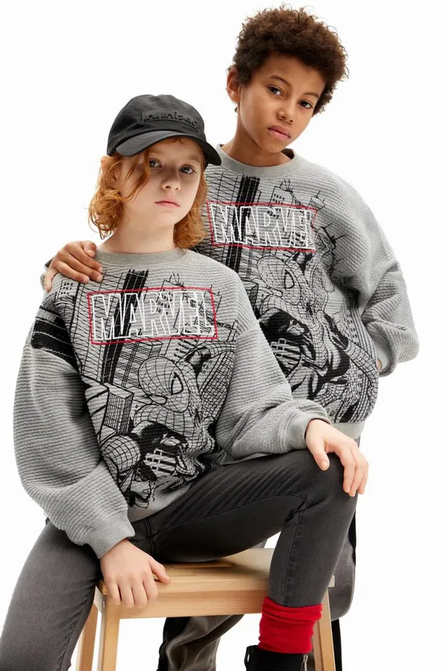 Kids Jumpers And Sweatshirts Desigual Marvel Striped Sweatshirt