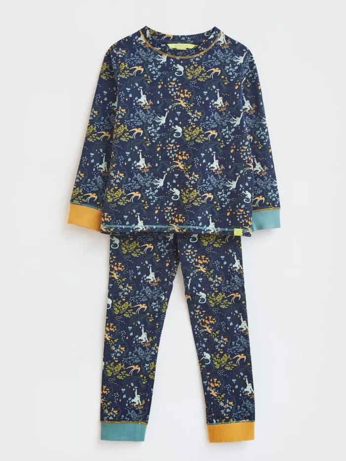 Kids PYJAMAS White Stuff Jungle PJ Set Navy Multi