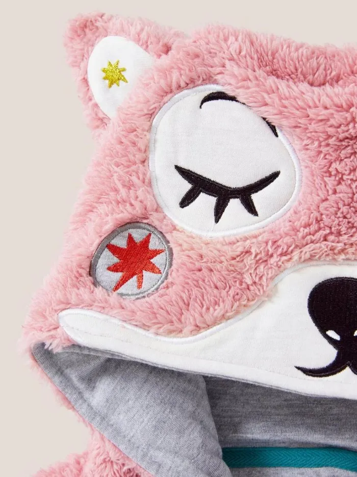 Kids PYJAMAS White Stuff Squirrel Onesie Light Pink