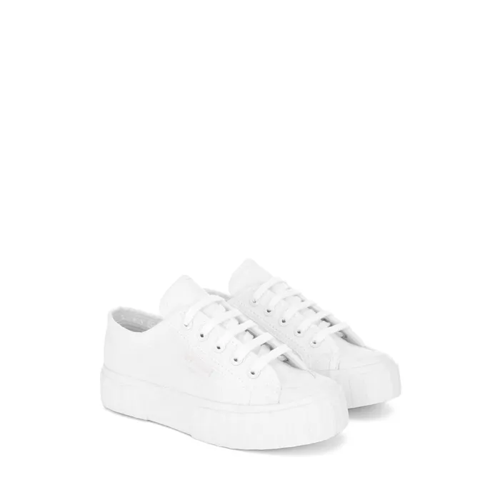 Kids Sneakers Kid Unisex 2630 KIDS STRIPE Low Cut TOTAL WHITE Superga Children