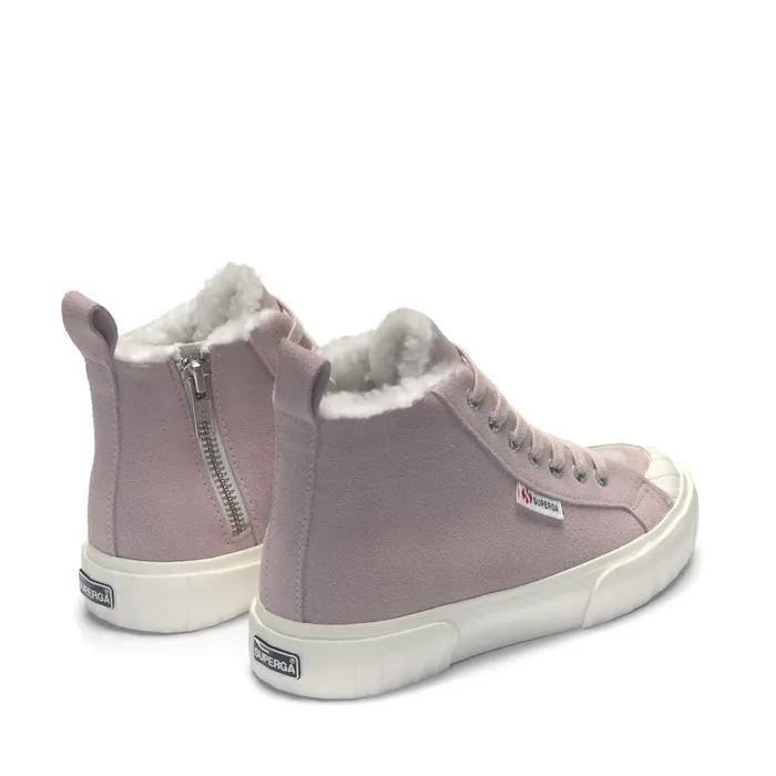 Kids Sneakers Kid Unisex 2696 KIDS STRIPE SUEDE Mid Cut VIOLET HUSHEDFAVORIO Superga Children